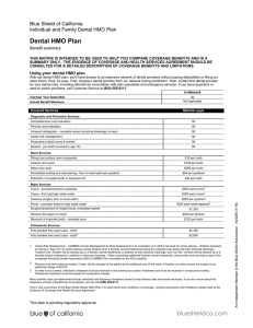 Blue Shield Individual and Family Dental HMO