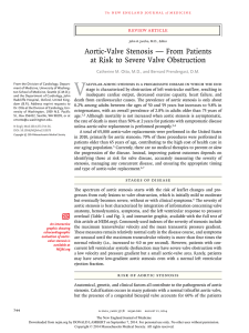 Aortic-Valve Stenosis — From Patients at Risk to Severe Valve