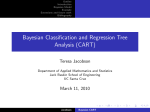 Bayesian Classification and Regression Tree Analysis (CART)