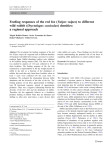 Feeding responses of the red fox (Vulpes vulpes) to different wild
