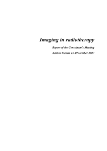 Imaging in radiotherapy - Nuclear Sciences and Applications