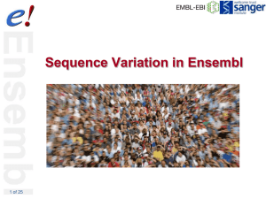 Ensembl Variations