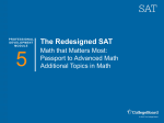 Teacher Training for the Redesigned SAT