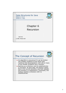 Chapter 6 Recursion