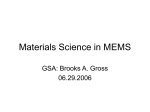 Materials Science in MEMS - Computer Science and Engineering