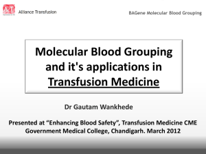 Molecular Blood Grouping