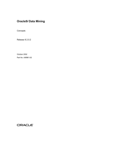 Oracle9i Data Mining Concepts