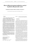 Effect of different treatment methods on survival in patients with