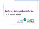 Relational Database Basics Review
