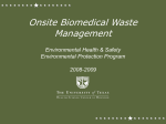 Onsite Biomedical Waste Treatment