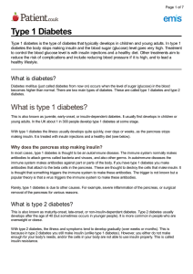 Type 1 Diabetes - Carlisle Healthcare