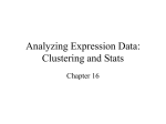 Analyzing Expression Data: Clustering and Stats