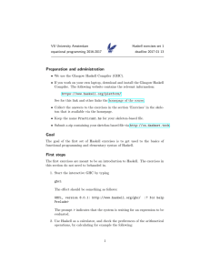 Haskell exercises set 1