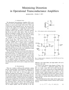 Minimizing Distortion in Operational Transconductance Amplifiers