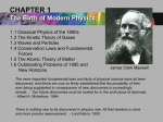 CHAPTER 1: The Birth Of Modern Physics