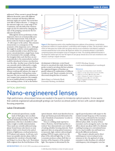 Optical gratings: Nano-engineered lenses - MiNa
