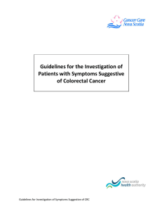 Approved Guidelines for the Investigation of Patients with Symptoms