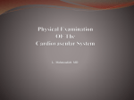 Physical Examination OF The Cardiovascular System