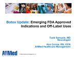 Botox Update: Emerging FDA Approved Indications and Off