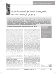 Gadofosveset injection for magnetic resonance angiography