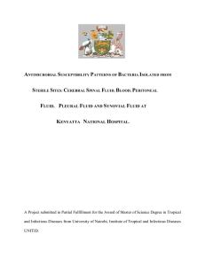 Antimicrobial susceptibility patterns of bacteria