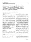 The quality of life of Brazilian patients in palliative care: validation of