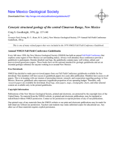 cenozoic structural geology of the central cimarron range, new mexico