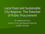 Local Food and Sustainable City-Regions: The Potential of Public