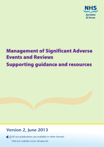 Management of Significant Adverse Events and Reviews Supporting