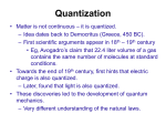Quantization - UMN Physics home