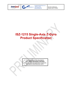 ISZ-1215 Single-Axis Z-Gyro Product Specification