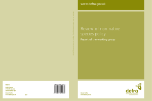 Review of non-native species policy: report of the Working