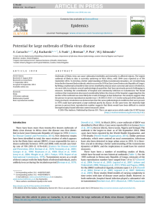 Potential for large outbreaks of Ebola virus disease