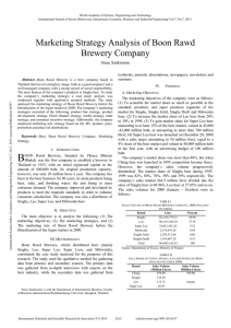 Marketing Strategy Analysis of Boon Rawd Brewery