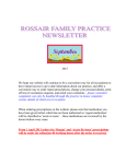 Read our Newsletter - Rossair Family Practice