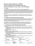to Minimum Requirements for a Basic Ophthalmologic