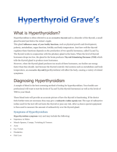 Hyperthyroid Grave`s disease