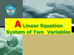 A Linear Equation System of Two Variables