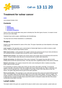 Treatment for vulvar cancer