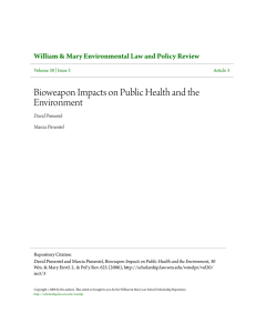 Bioweapon Impacts on Public Health and the Environment