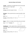 Geometry Shapes and Formulas Triangle