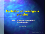 Evolution of paralogous proteins