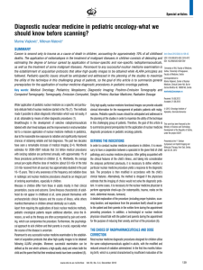 Diagnostic nuclear medicine in pediatric oncology-what