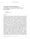 Teaching With Mindfulness - Journal of Curriculum Theorizing