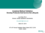 Analytical Method Validation Develop Protocols that Survive the