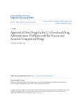 Approval of New Drugs by the U. S. Food and Drug Administration