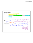 Measure and classify angles * Identify and use congruent angles