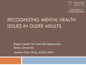 Dementia Delirium Depression - Georgia Gerontology Society