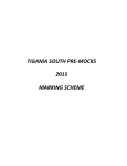 tigania south pre-mocks 2015 marking scheme