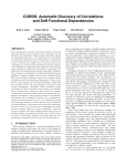 CORDS: Automatic Discovery of Correlations and Soft Functional